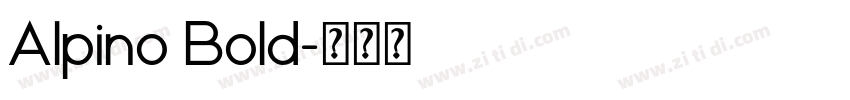 Alpino Bold字体转换